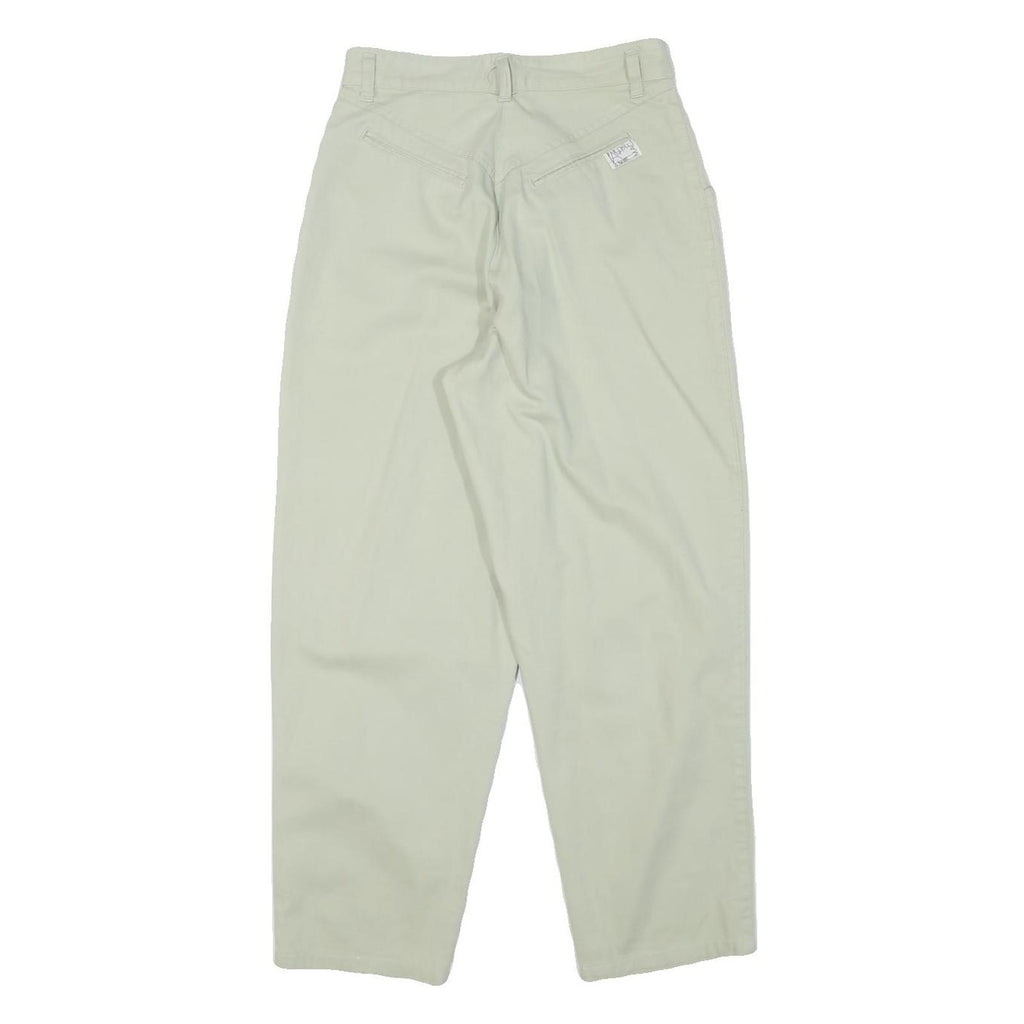 PARADISE MAC Womens Cotton Blend White Relaxed Straight Trousers W26 L27 Casual