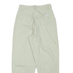 PARADISE MAC Womens Cotton Blend White Relaxed Straight Trousers W26 L27 Casual