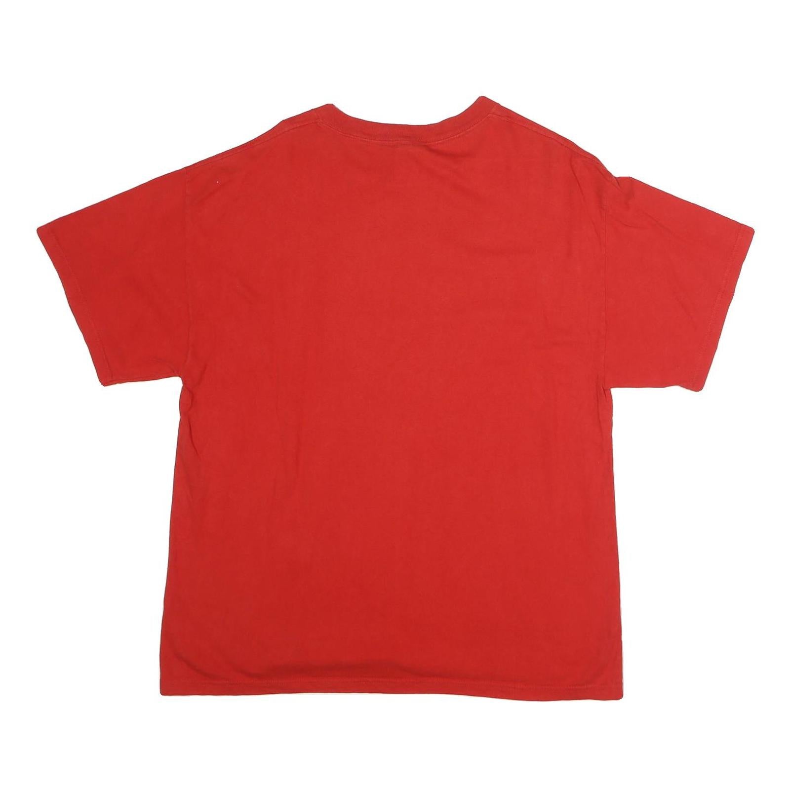 DELTA Mens Red Graphic T-Shirt L Short Sleeve Crew Neck USA Emblem