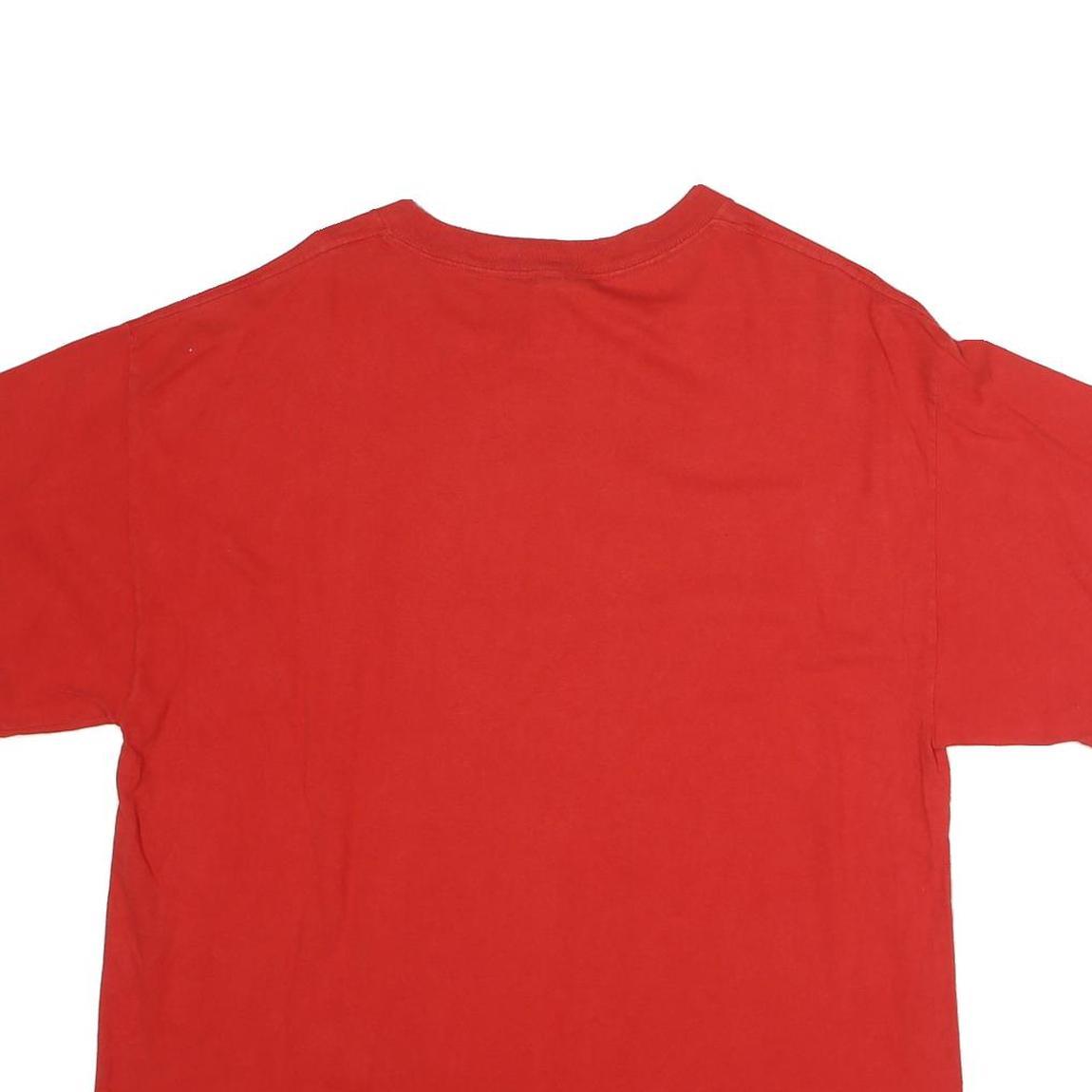 DELTA Mens Red Graphic T-Shirt L Short Sleeve Crew Neck USA Emblem