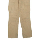 CARHARTT Mens Cotton Blend Beige Regular Cargo Trousers W28 L32 Workwear Utility