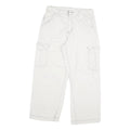 Womens White Regular Fit Cargo Cotton Jeans W29 L26 Practical Pockets Zip