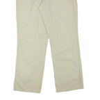 DICKIES Womens Cotton Blend Beige Regular Straight Trousers W35 L30 Workwear Zip