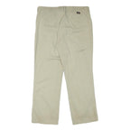 DICKIES Womens Cotton Blend Beige Regular Straight Trousers W35 L30 Workwear Zip