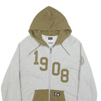 NIKE Mens Grey & Olive 1908 Zip Up Hoodie L Casual Sportswear Sweatshirt