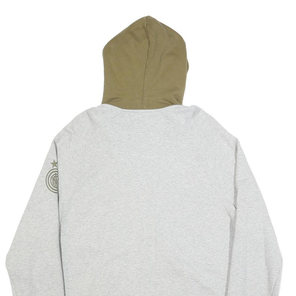 NIKE Mens Grey & Olive 1908 Zip Up Hoodie L Casual Sportswear Sweatshirt