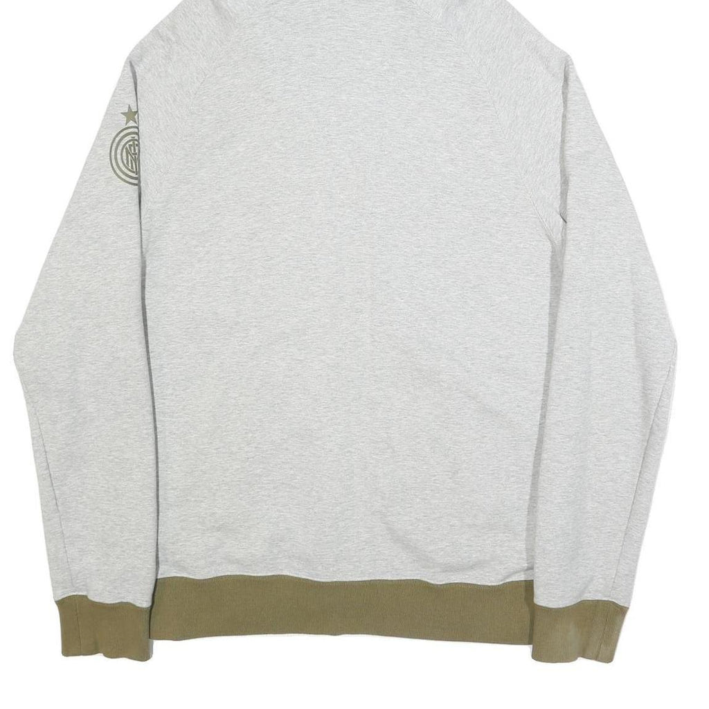 NIKE Mens Grey & Olive 1908 Zip Up Hoodie L Casual Sportswear Sweatshirt