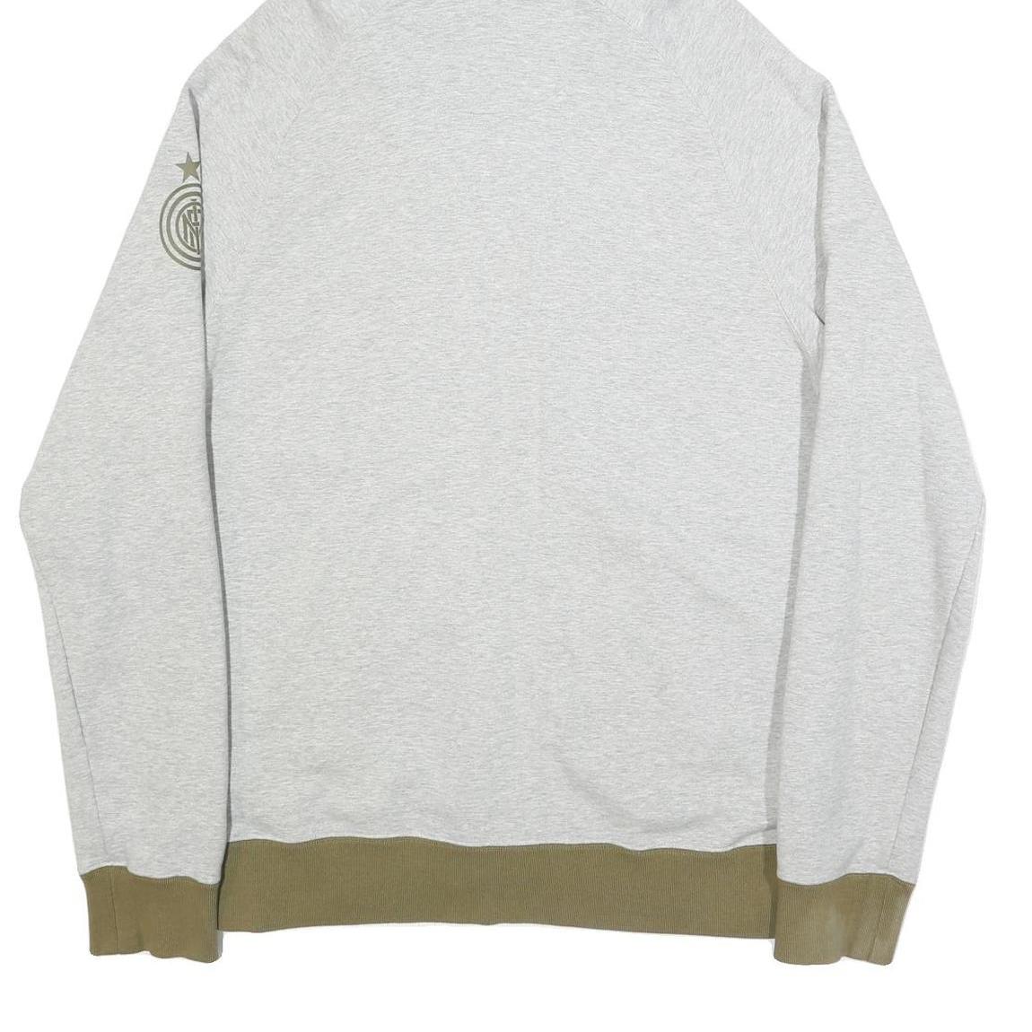 NIKE Mens Grey & Olive 1908 Zip Up Hoodie L Casual Sportswear Sweatshirt