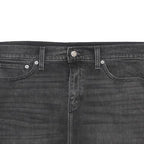 LEVI'S Womens Black Denim Mini Skirt Cotton Blend L Raw Hem Casual Style
