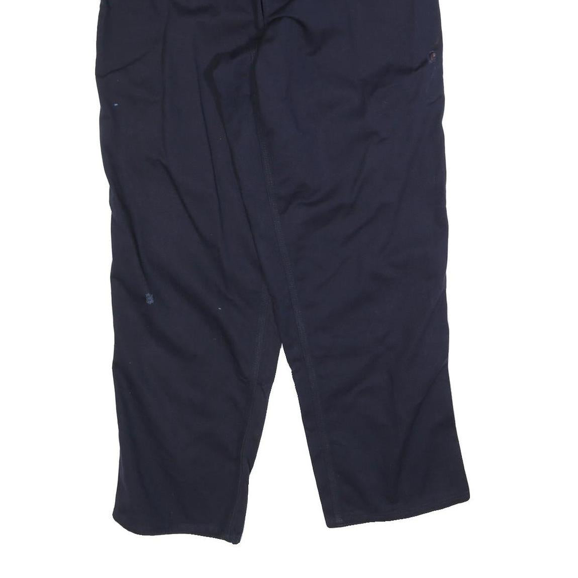 CARHARTT Mens Cotton Blend Navy Relaxed Straight Trousers W32 L32 Workwear Pants