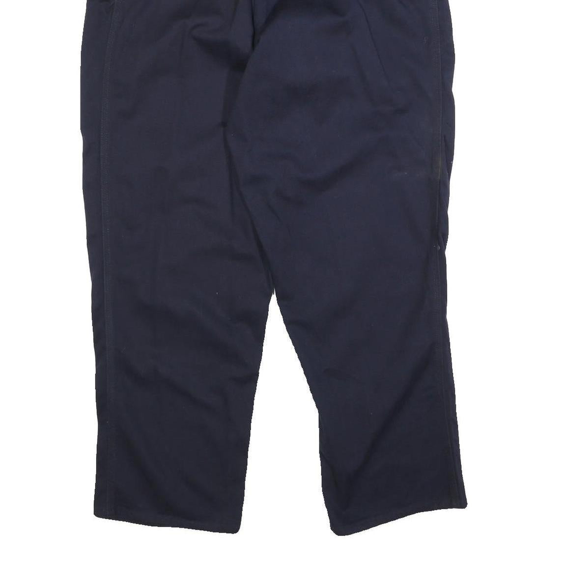 CARHARTT Mens Cotton Blend Navy Relaxed Straight Trousers W32 L32 Workwear Pants