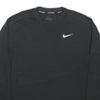 NIKE RUNNING Mens Black Running Long Sleeve Crew Neck T-Shirt S Lightweight
