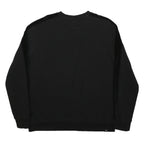 PUMA Mens Black L Crew Neck Cotton Blend Sweatshirt Logo Print Casual