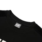 PUMA Mens Black L Crew Neck Cotton Blend Sweatshirt Logo Print Casual