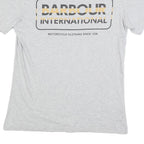BARBOUR INTERNATIONAL Mens Grey & Yellow Graphic T-Shirt M Short Sleeve Crew
