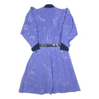 NANDINI COLLECTION Womens Blue & Navy Shirt Dress Polyester Blend M Button