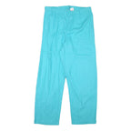 Womens Relaxed Fit Blue Linen Blend Zip Trousers W32 L29 Casual Summer Wear