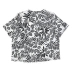 MODERN ESSENTIALS Womens Black & White Printed Short Sleeve Round Neck Top XL