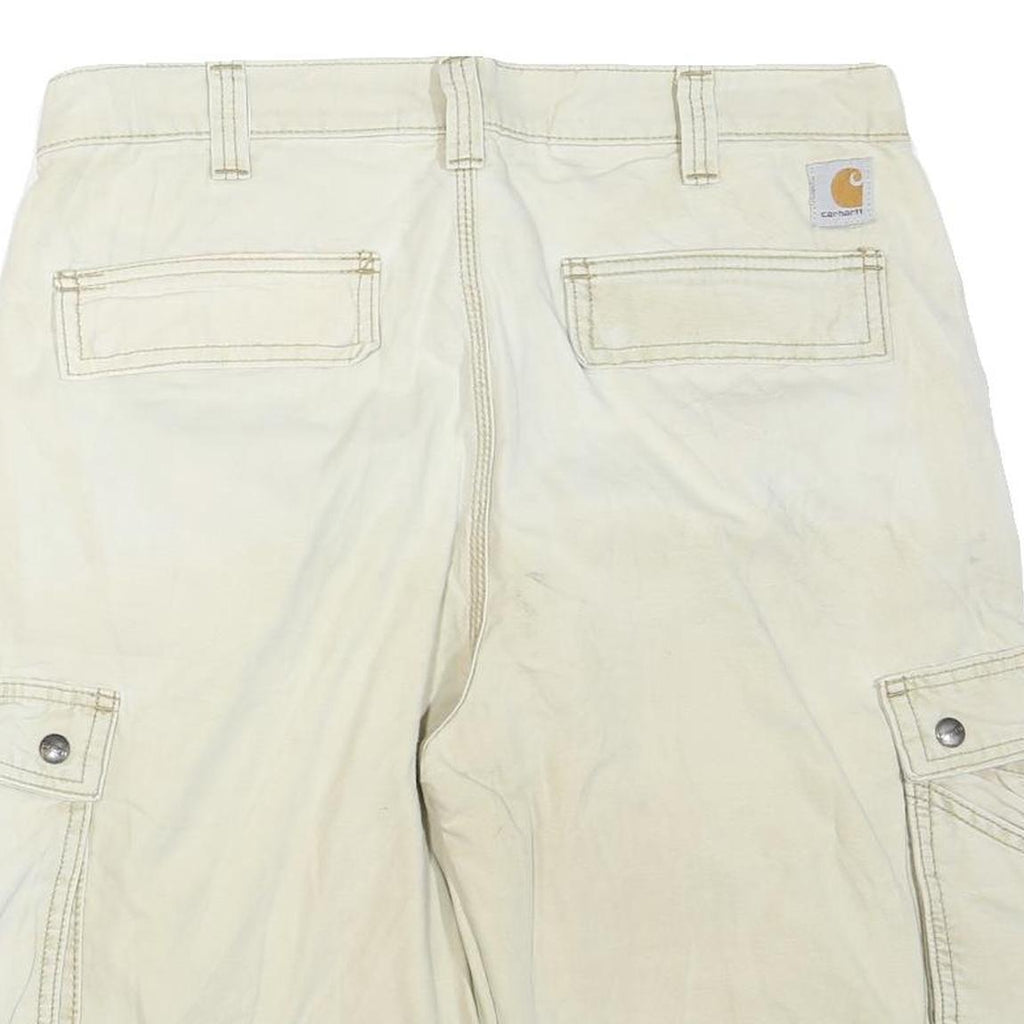 CARHARTT Mens Shorts Beige Cargo Plain M W34 Utility Workwear Cotton Blend