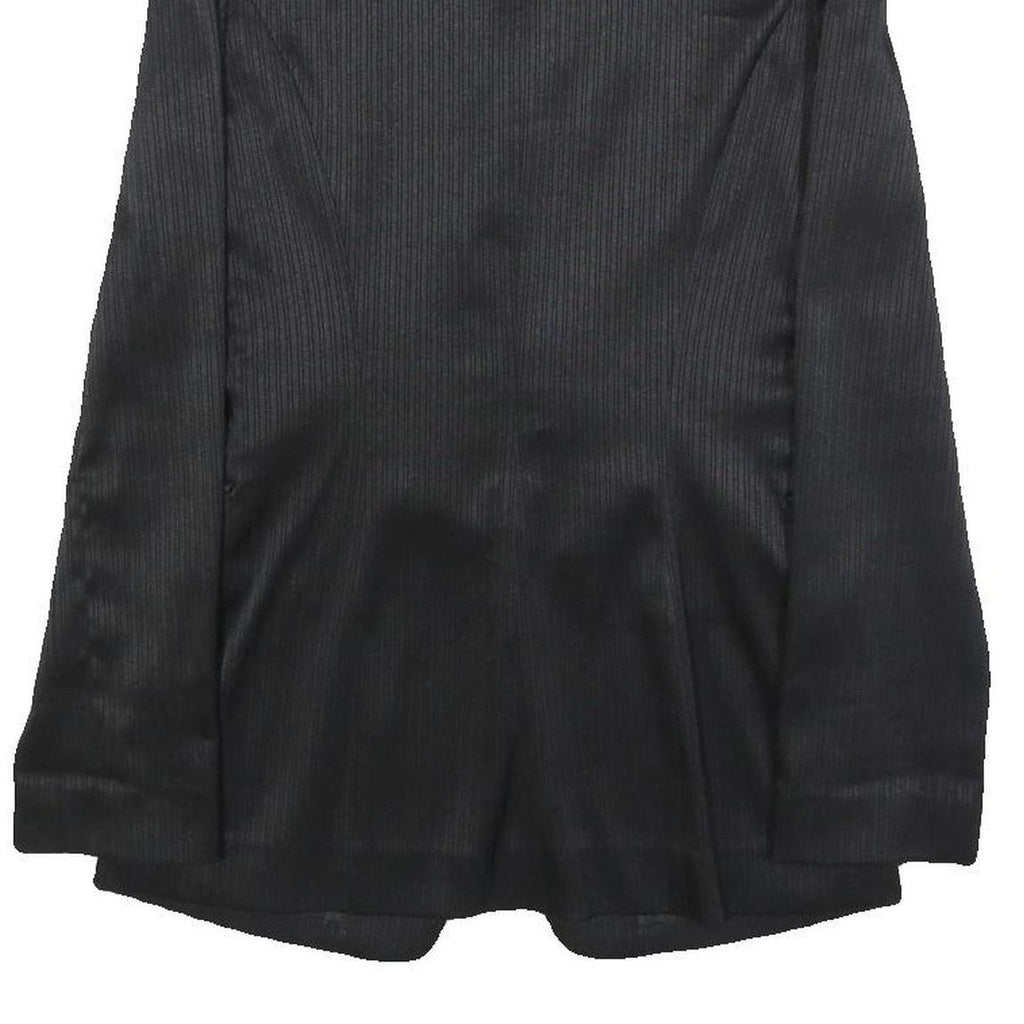 PACO RABANE Womens Black Button Jacket XS Polyester Blend Pinstripe Elegant