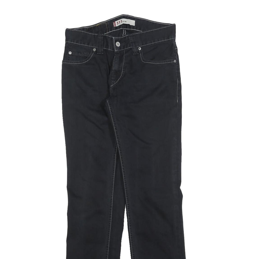 LEVI'S 511 SLIM Mens Jeans Black Slim Skinny Denim W32 L36 Zip Cotton Blend
