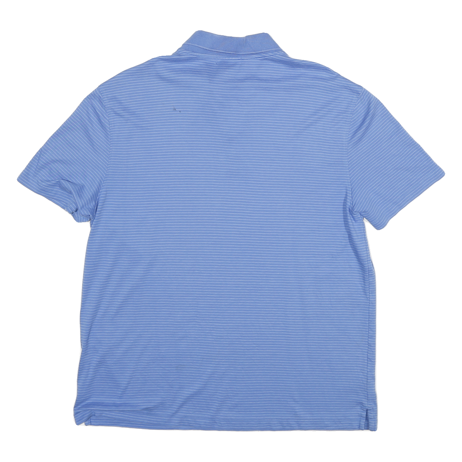 CALVIN KLEIN Mens Blue Short Sleeve Striped Polo Shirt L Cotton Casual Summer