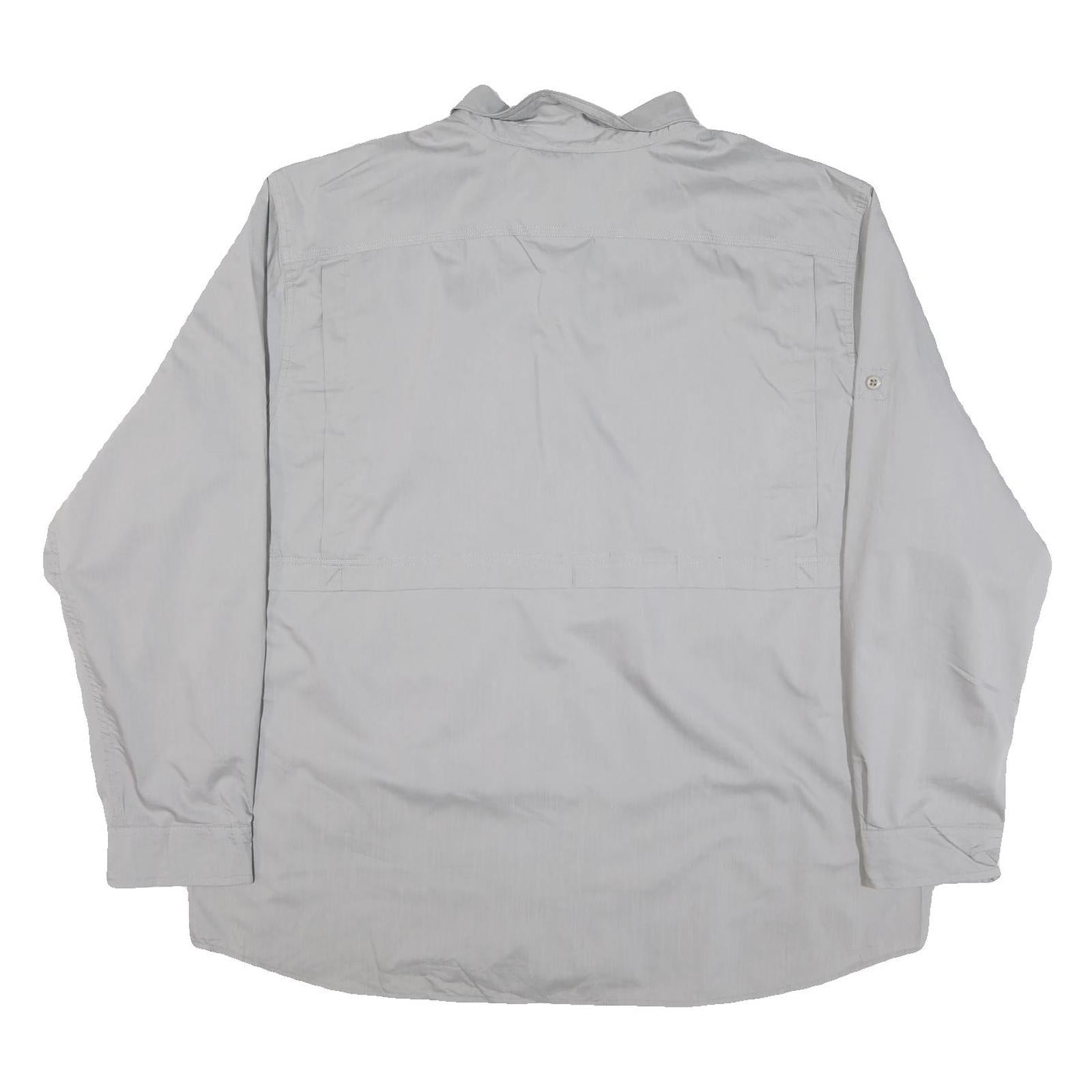 CARHARTT Mens Grey Iron Mountain Cotton Blend Work Shirt 2XL Long Sleeve Button