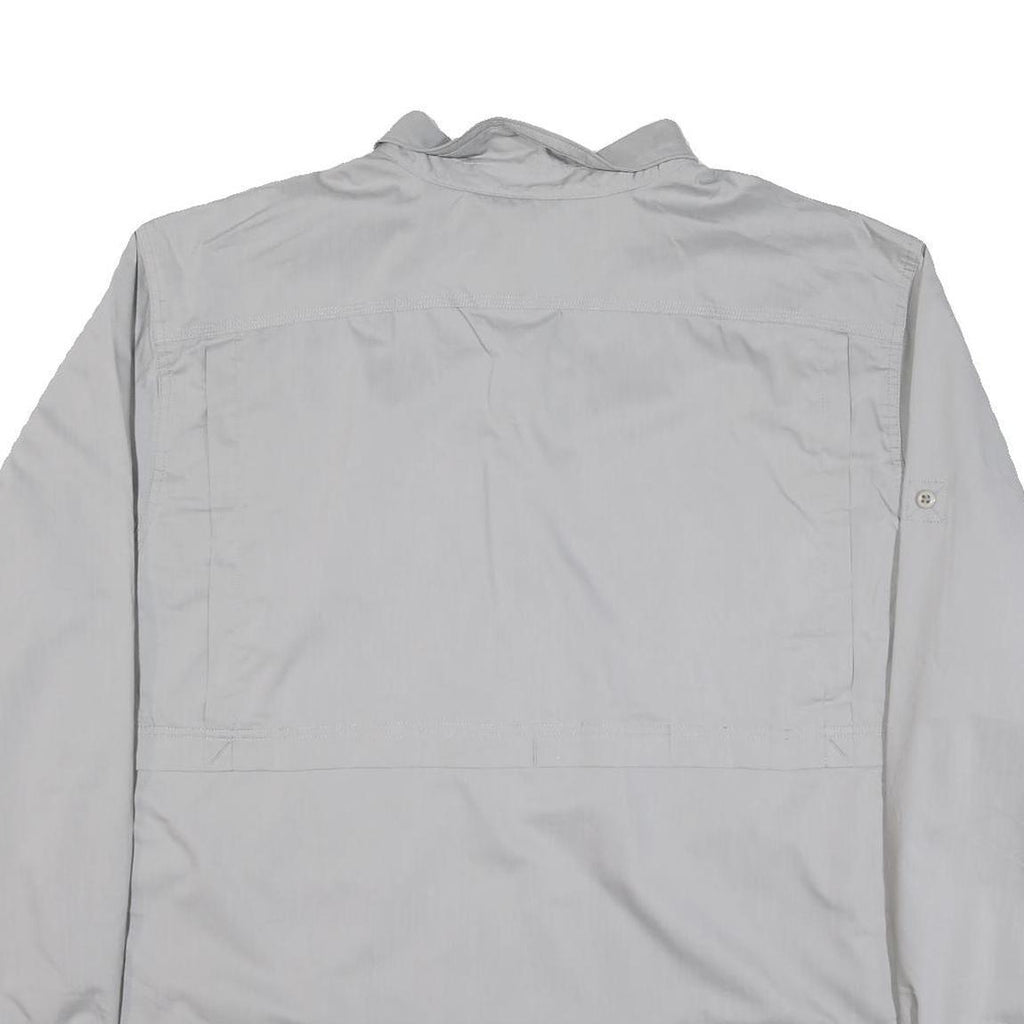 CARHARTT Mens Grey Iron Mountain Cotton Blend Work Shirt 2XL Long Sleeve Button