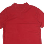 CHAPS Mens Red Short Sleeve Plain S Polo Shirt Classic Fit Embroidered Logo