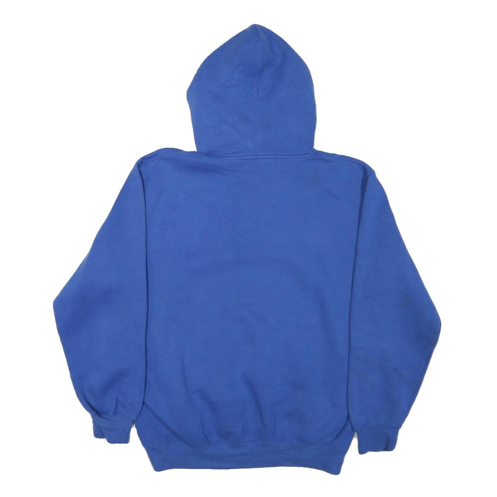 DODGER Mens Blue Aurora University Baseball Pullover Hoodie M Cotton Blend