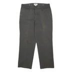 DOCKERS Mens Cotton Blend Black Regular Straight Trousers W34 L29 Classic Casual