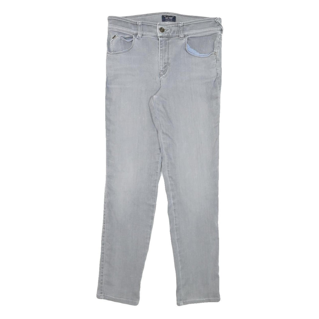 ARMANI JEANS Womens Slim Light Blue Denim Jeans W27 L26 Stylish Zip Closure
