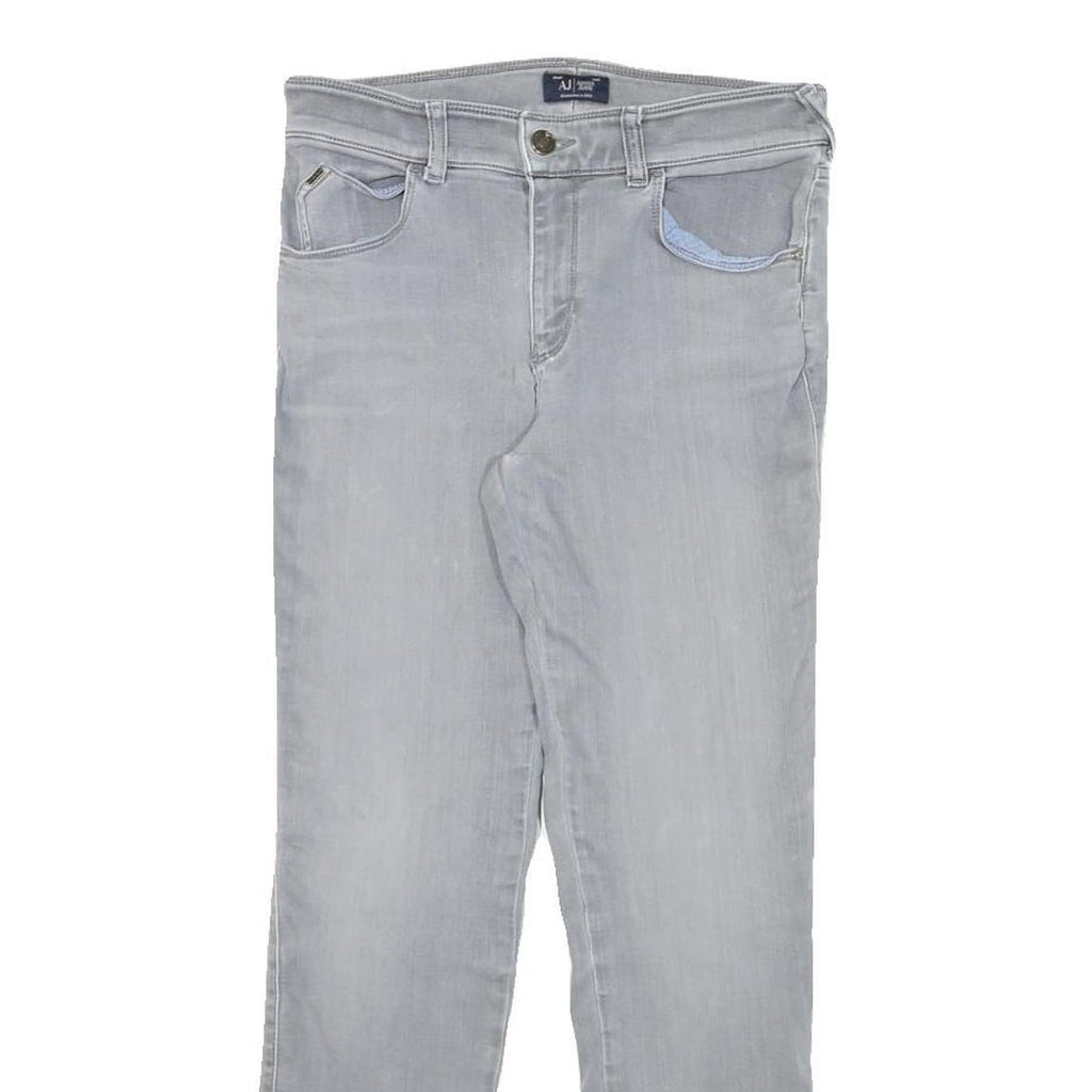 ARMANI JEANS Womens Slim Light Blue Denim Jeans W27 L26 Stylish Zip Closure