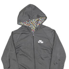 NIKE Mens Grey Air Hooded Jacket S Polyester Plain Zip Sportswear