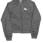 NIKE Mens Grey Air Hooded Jacket S Polyester Plain Zip Sportswear