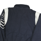 RIPPON Mens Navy Blue Button Jacket L Polyester Blend Woollen Varsity Style