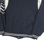 RIPPON Mens Navy Blue Button Jacket L Polyester Blend Woollen Varsity Style