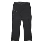 MILLET Womens Black Regular Fit Straight Trousers W32 L30 Outdoor Zip Closure