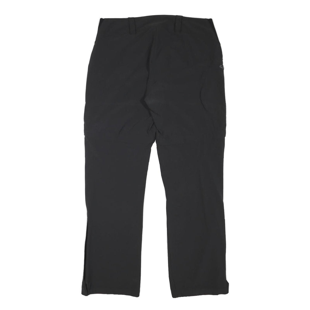 MILLET Womens Black Regular Fit Straight Trousers W32 L30 Outdoor Zip Closure