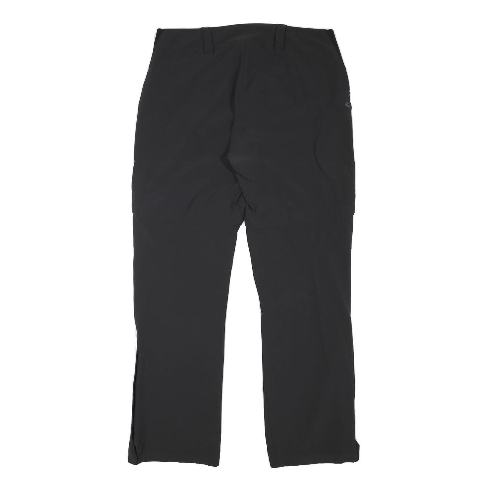 MILLET Womens Black Regular Fit Straight Trousers W32 L30 Outdoor Zip Closure