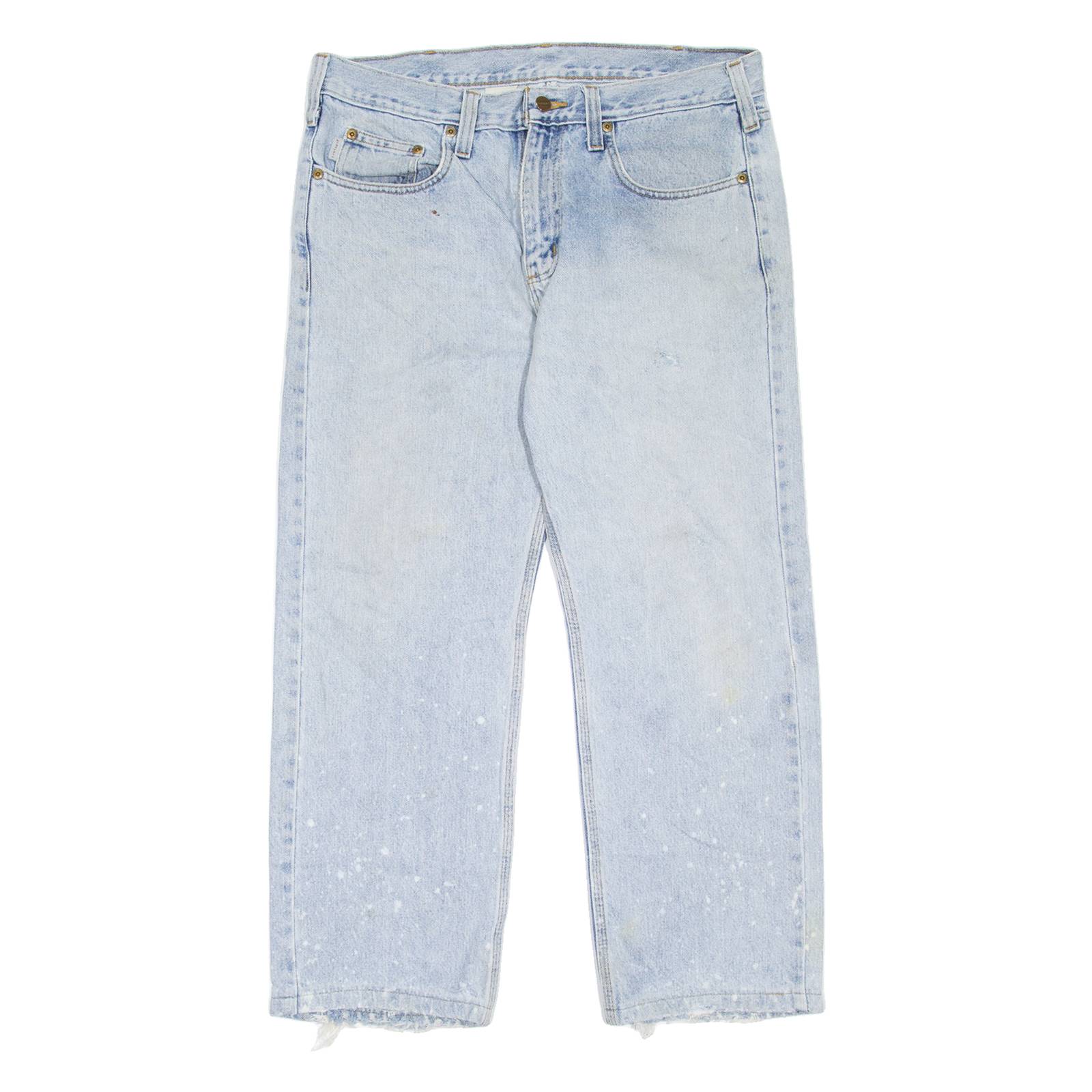 CARHARTT Workwear Mens Jeans Blue Regular Straight W34 L26