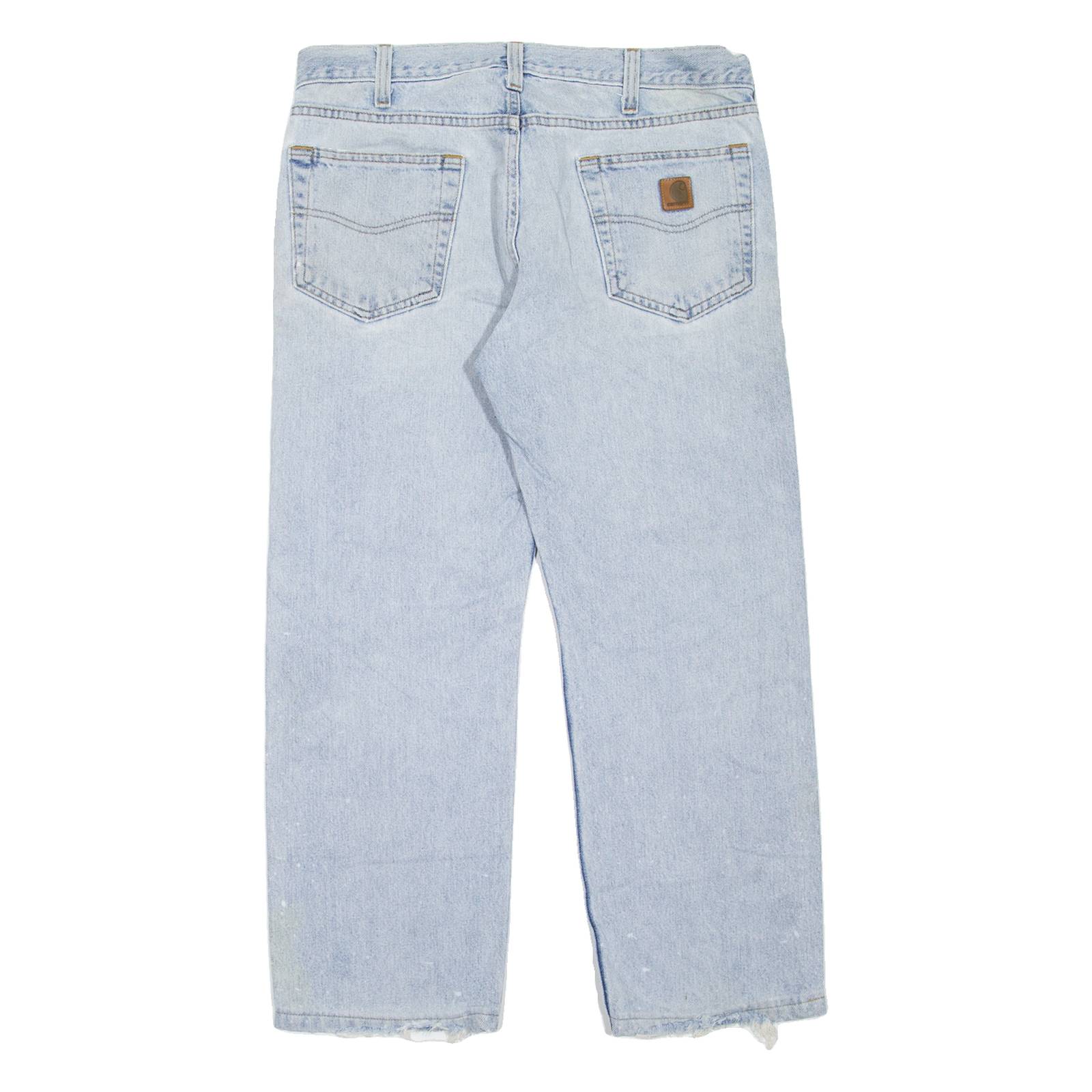 CARHARTT Workwear Mens Jeans Blue Regular Straight W34 L26