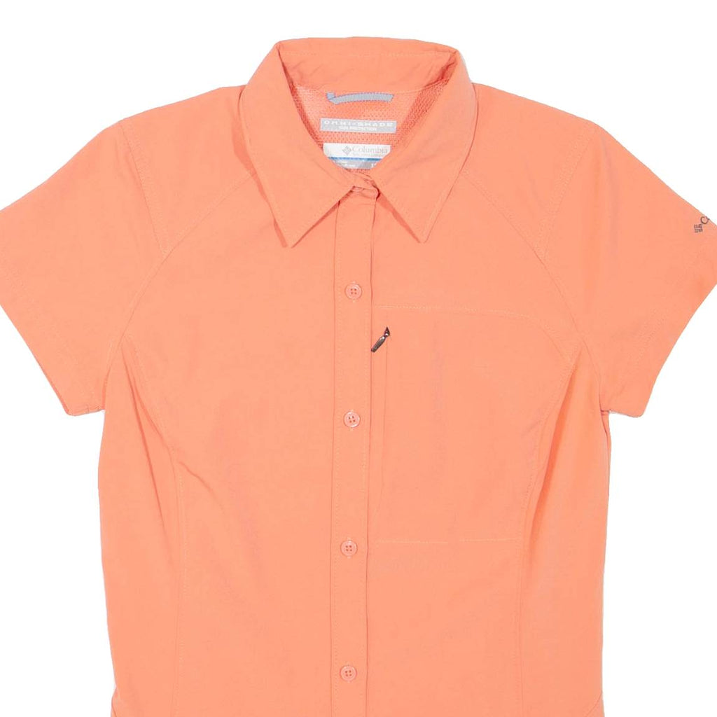 COLUMBIA Omni-shade Sun Protect Womens Shirt Orange Collared XS
