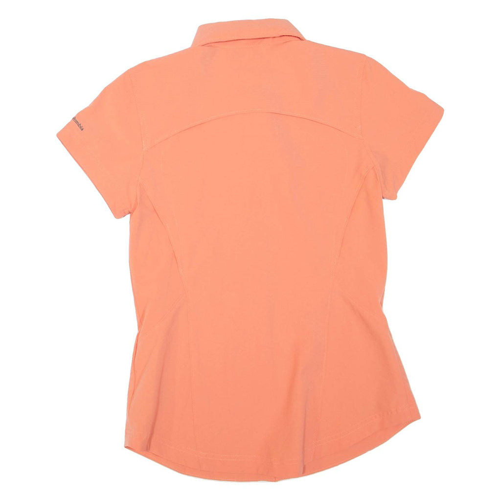 COLUMBIA Omni-shade Sun Protect Womens Shirt Orange Collared XS