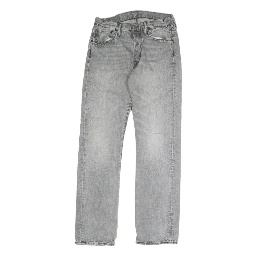 LEVI'S Mens Regular Fit Grey Denim Jeans W29 L30 Casual Button Closure