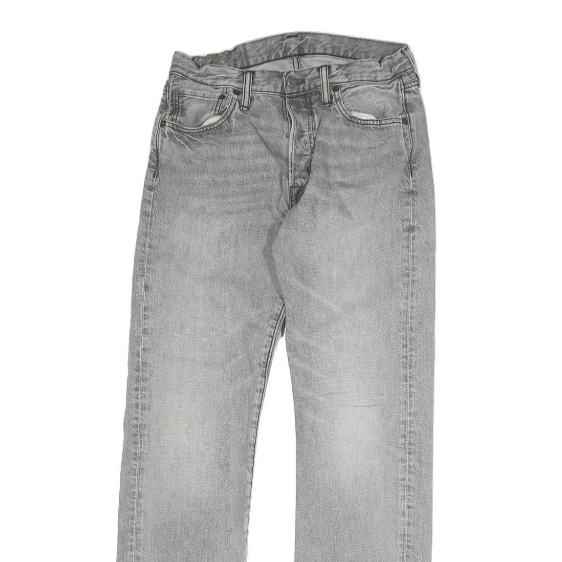 LEVI'S Mens Regular Fit Grey Denim Jeans W29 L30 Casual Button Closure