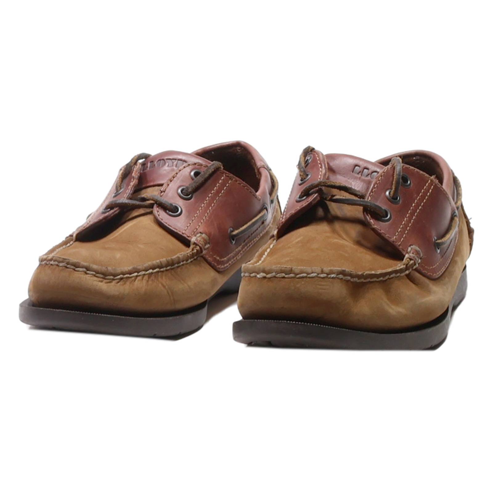 LLOYD Boat Shoes Brown Leather Mens UK 7.5