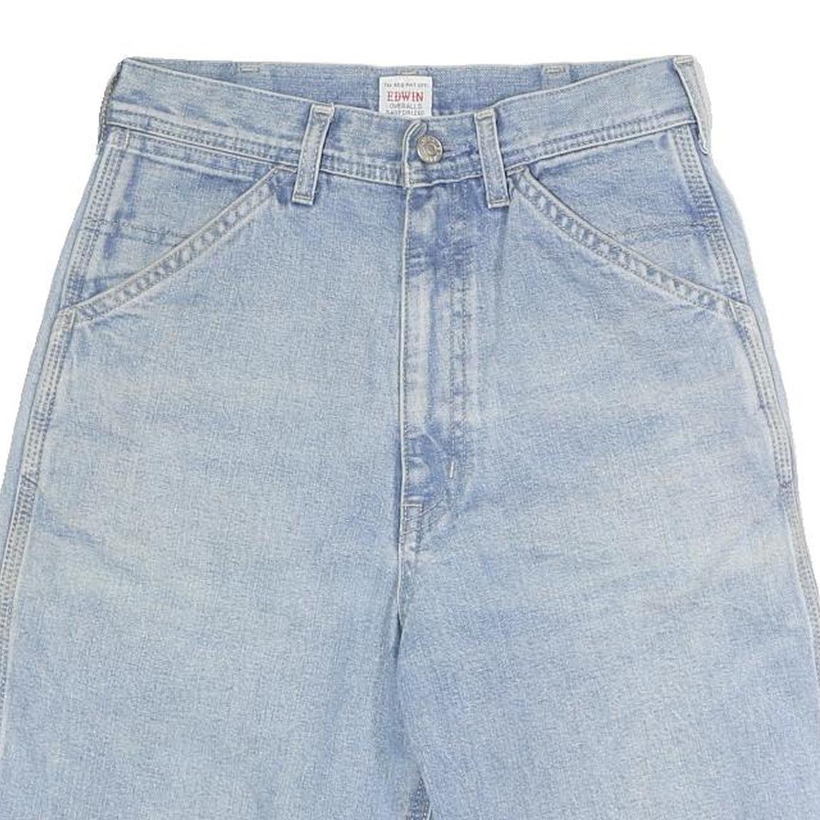 EDWIN Womens Light Blue Denim Casual Shorts S W27 Relaxed Fit
