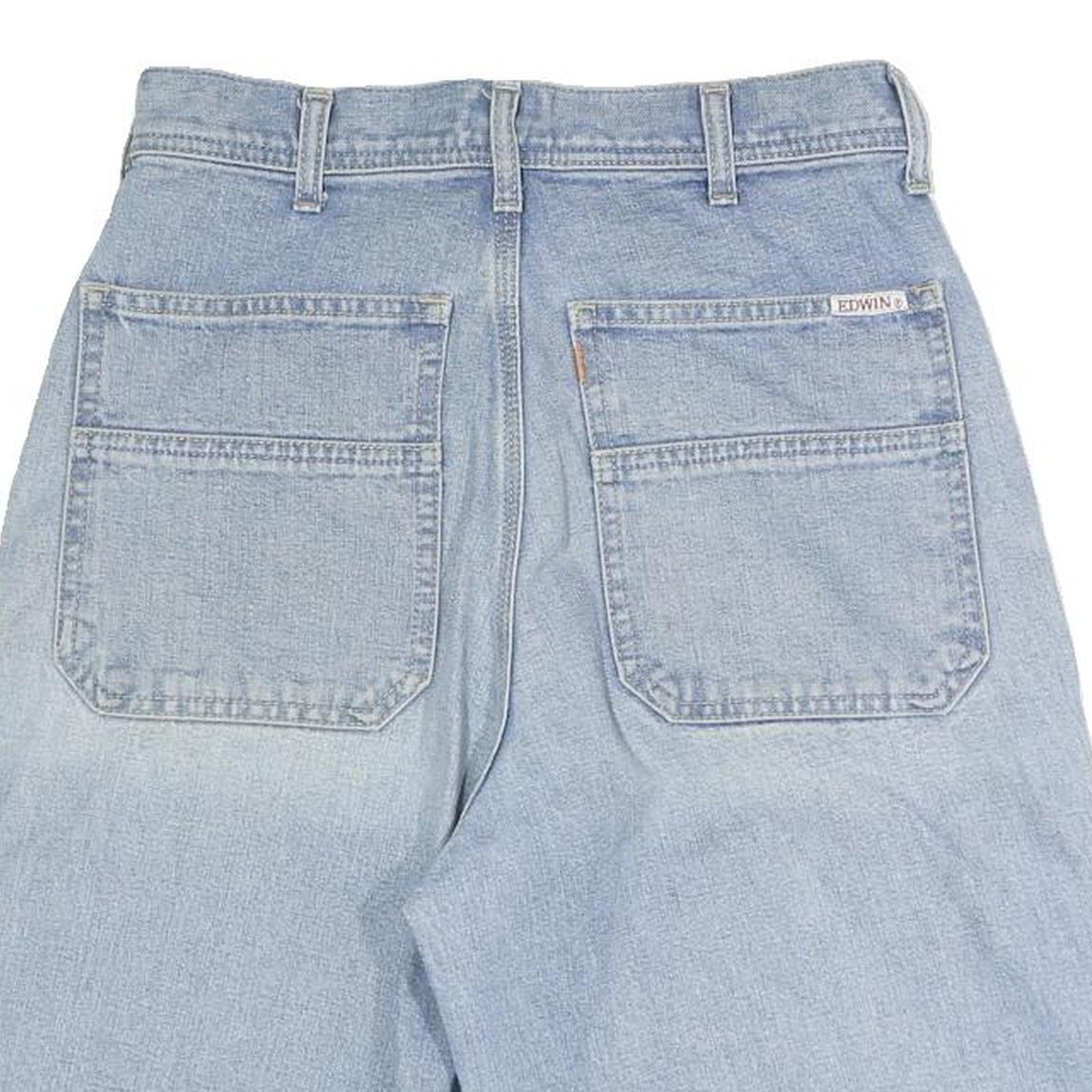 EDWIN Womens Light Blue Denim Casual Shorts S W27 Relaxed Fit