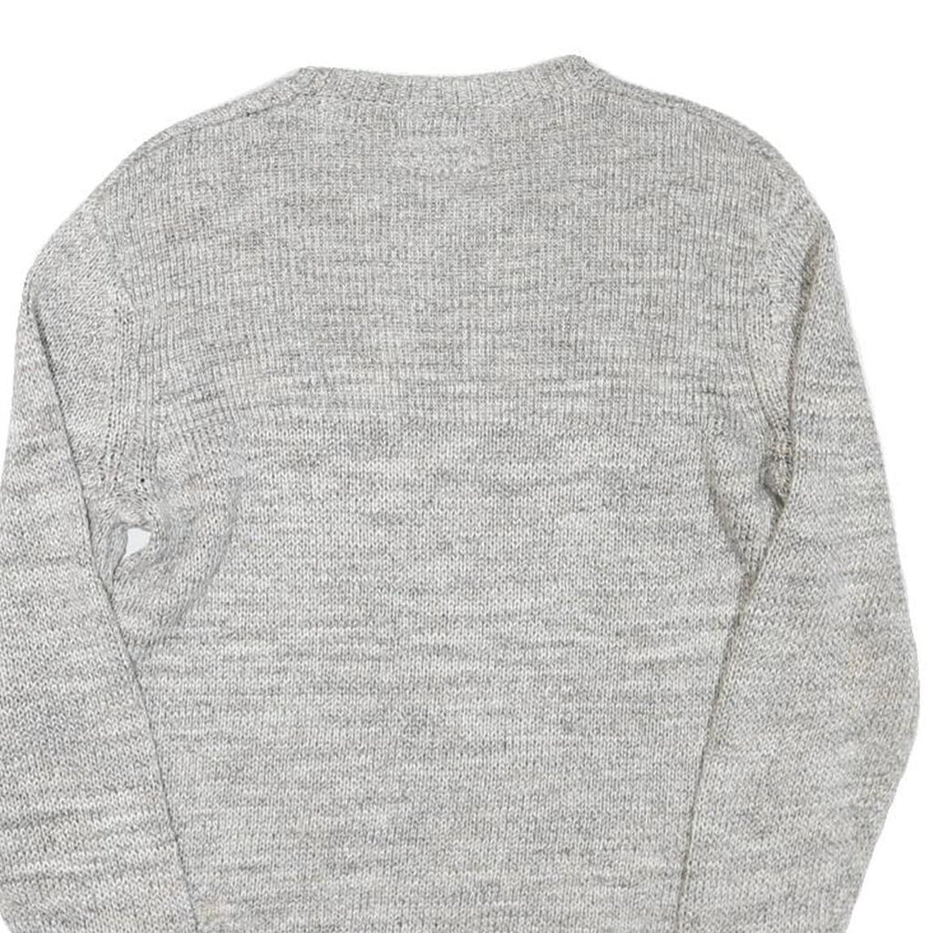 ALL SAINTS Mens Grey Plain Cotton Blend Crew Neck Basic Knit Jumper XS Casual